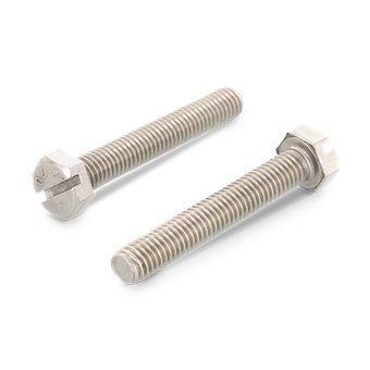 Рекомендуем купить Болт DIN 933 SZ M10x25 с шестигранной головкой, прямым шлицем и полной резьбой, нерж. сталь A4