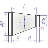 Купить переход круглого сечения со смещением оптом | ПРОТОРГ