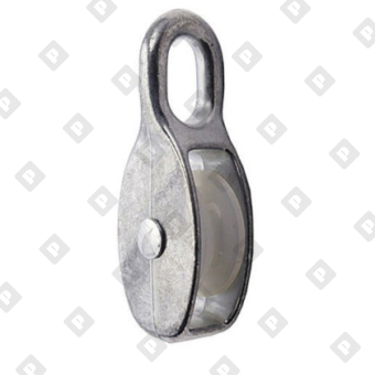 Блок одинарный 2 1/2" (65 мм) с пластиковым диском, оц. сталь - №2