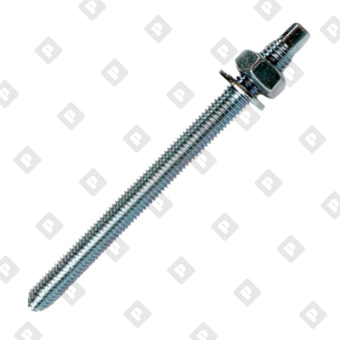 Шпилька к химическому анкеру HIMTEX M20x220 мм с гайкой и шайбой, 5.8 кл. пр. - №1