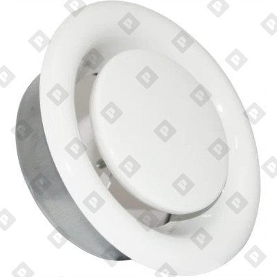 Круглый металлический потолочный диффузор Ø100 мм вытяжной - №1