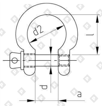Скоба такелажная омегообразная ART 8260 Ø13 мм, нерж. сталь А4 - №2