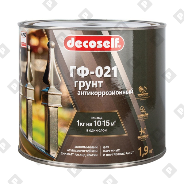 Грунт ГФ-021 Pufas Decoself красно-коричневый (1,9 кг) - №1