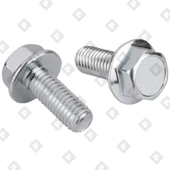 Болт DIN 6921 М6х20 с шестигранной головкой и фланцем без насечек, кл.пр. 5.8, оц. сталь - №1