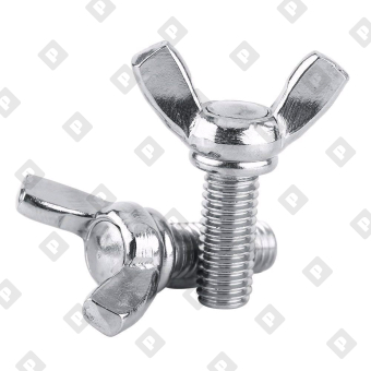 Винт DIN 316 M4x25 барашковый с прямыми лепестками американской формы, кл. пр. 4.8, оц. сталь - №1