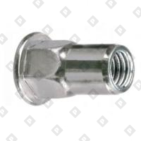 Заклепка М10x22 полушестигранная с внутренней резьбой и цилиндрическим бортом, оц. сталь - №1