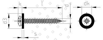 Art. 9066 A2 C 3,9X22 Z - RAL 7016 - №1