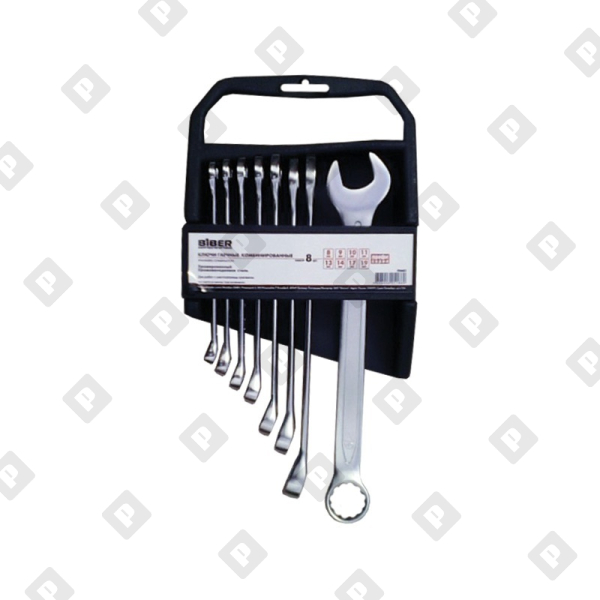 Набор ключей гаечных Biber 90682 Профи, CrV 8-19 мм 8 шт. - №1