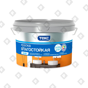 Краска в/д влагостойкая Текс Профи супербелая (1,8 л) - №1