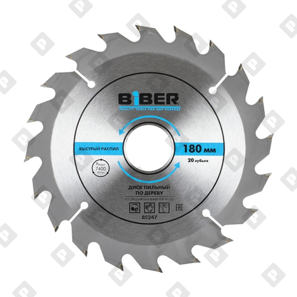 Диск пильный Biber 85247 180х30-20-16 z20, быстрый рез - №1