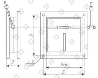 Обратный клапан прямоугольного сечения лепестковый - №1
