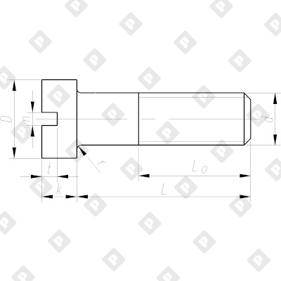 Винт ГОСТ 1491 М5x30 с цилиндрической головкой и прямым шлицем, кл. пр 4.8, оц. сталь - №2