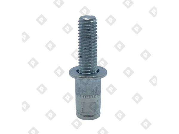 М6х25 цилиндрический борт, насечка, оц. сталь - №1