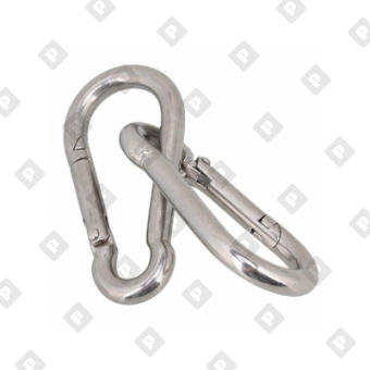 Карабин пожарный din 5299С 14x180, оц. сталь - №3