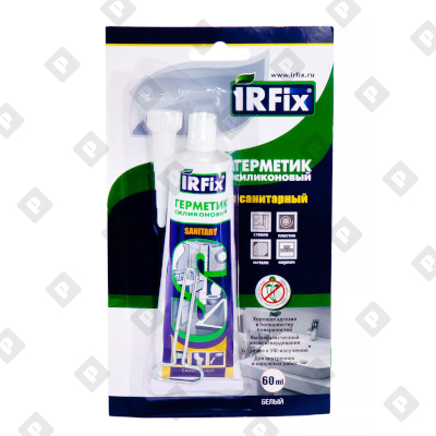 Герметик IRFix силиконовый санитарный "Белый", 60 мл - №1