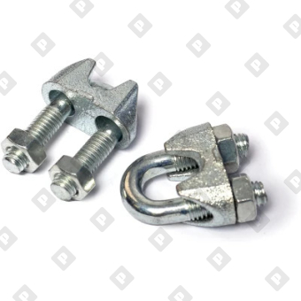 Зажим DIN 741 для троса Ø6мм, оц. сталь - №3