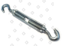 Талреп DIN 1480 М12 крюк-крюк, оц. сталь